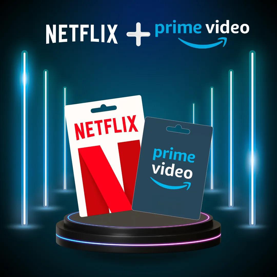 COMBO Netflix premium 4k + Prime video- plan de 12 meses